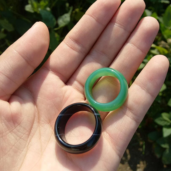 Natural Agate Stone Rings