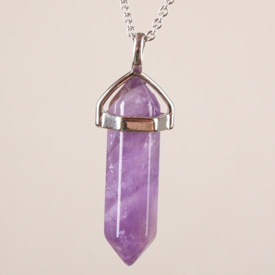 Lovely Faceted Quartz Pendant Necklace