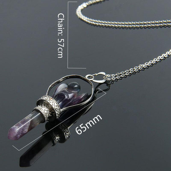 Natural Healing Gem Quartz Necklace