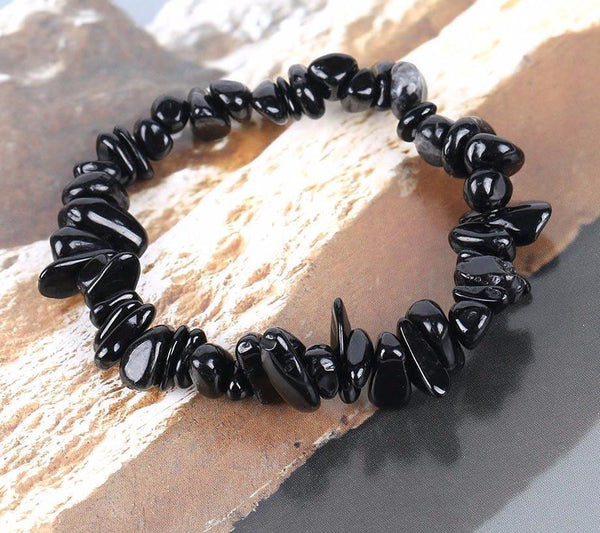 Natural Tourmaline Gem Stone Chip Bracelet