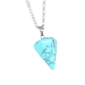 Pyramid Crystal Pendant Necklace