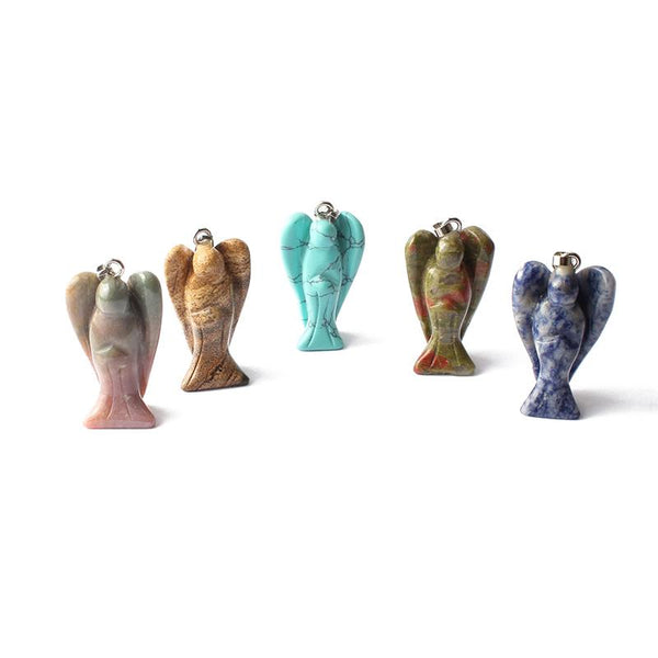 Angel Natural Stone Pendants