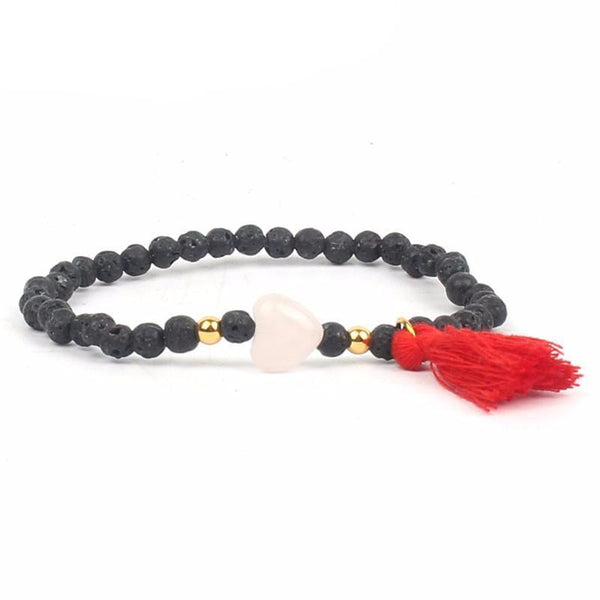 Natural Stone Boho Tassel Bracelet