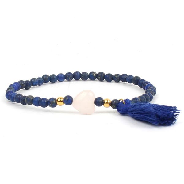Natural Stone Boho Tassel Bracelet