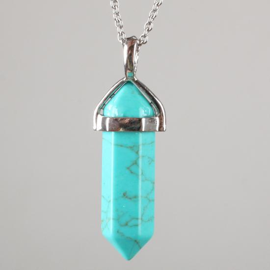 Lovely Faceted Quartz Pendant Necklace