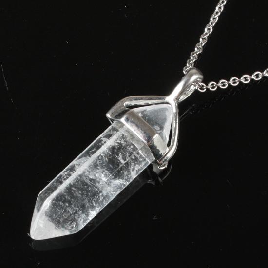 Lovely Faceted Quartz Pendant Necklace