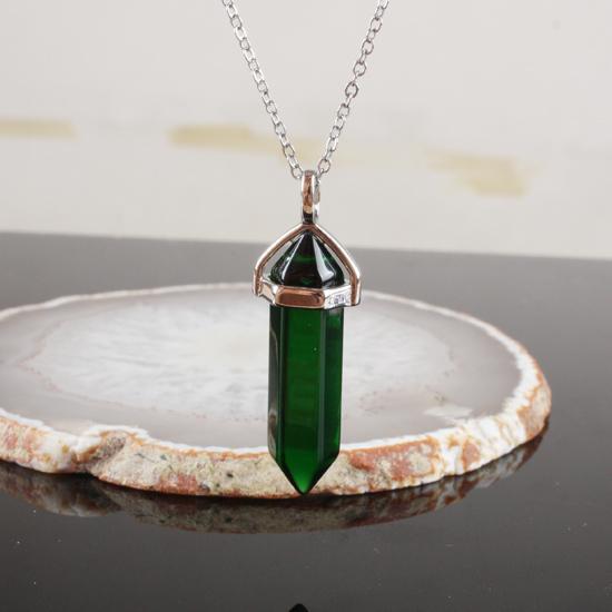 Lovely Faceted Quartz Pendant Necklace