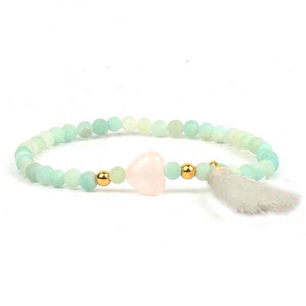 Natural Stone Boho Tassel Bracelet