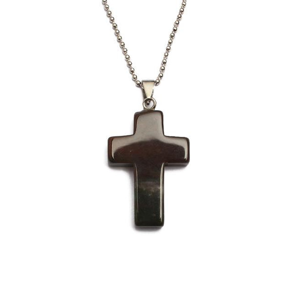 Natural Stone Cross Pendants