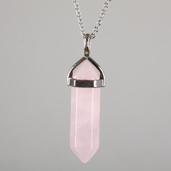 Lovely Faceted Quartz Pendant Necklace