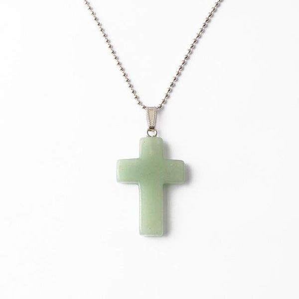 Natural Stone Cross Pendants
