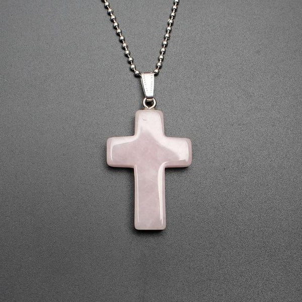 Natural Stone Cross Pendants