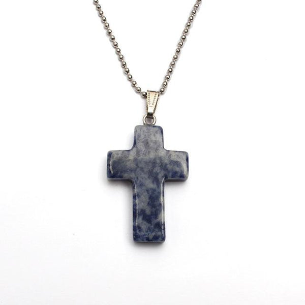 Natural Stone Cross Pendants