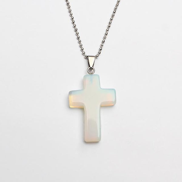Natural Stone Cross Pendants